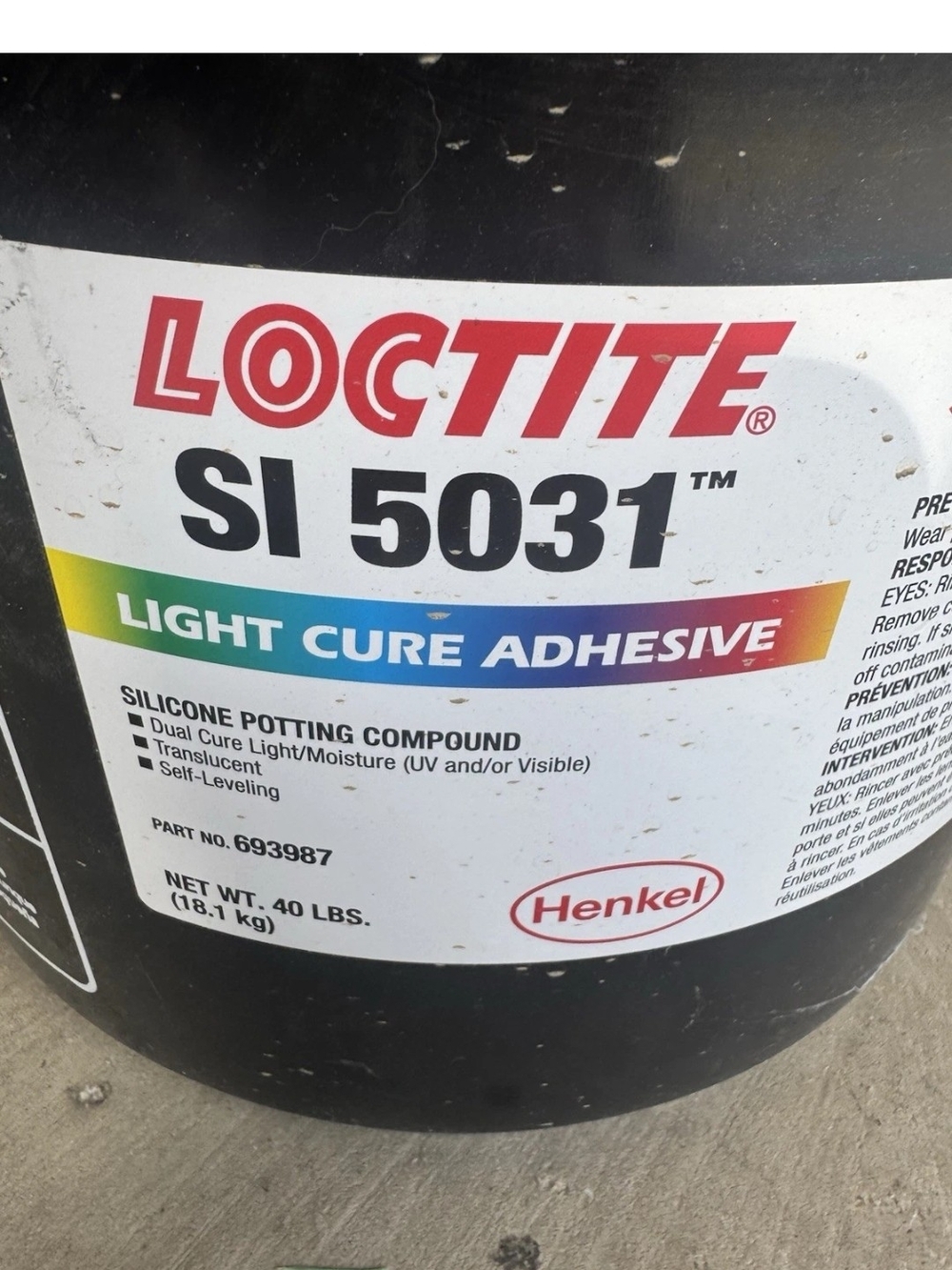 Loctite SI 5031 Light Cure Adhesive - Translucent